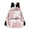 Pink Cow and Strawberry, variant on JIALIOU Mini Backpack Purse for Women Quilted Casual Daypack Small Travel Shoulder Bag, Colorful Dragonflies
