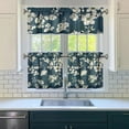 thumbnail image 3 of Kitchen Curtains and Valance Set 24 Inch Tier Pioneer Colorful Floral Curtains Small Drapes for Cafe Living Room Bathroom Farmhouse 3 Pieces Set Rod Pocket, 3 of 6