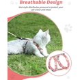 thumbnail image 3 of Arnés ajustable para gato, arnés con correa (145 cm, rosa M) para gato, perro pequeño, nailon con correa resistente a la seguridad, chaqueta con arnés para cachorro, gatito, Peti, 3 of 5