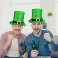 thumbnail image 4 of Spring Savings Egmy1 St Patricks Day Hats With Light St Patrick's Day Green Velvet Top Hat Green St. Patricks Day Party Accessories Green Christmas Tree Topper Hat, 4 of 7
