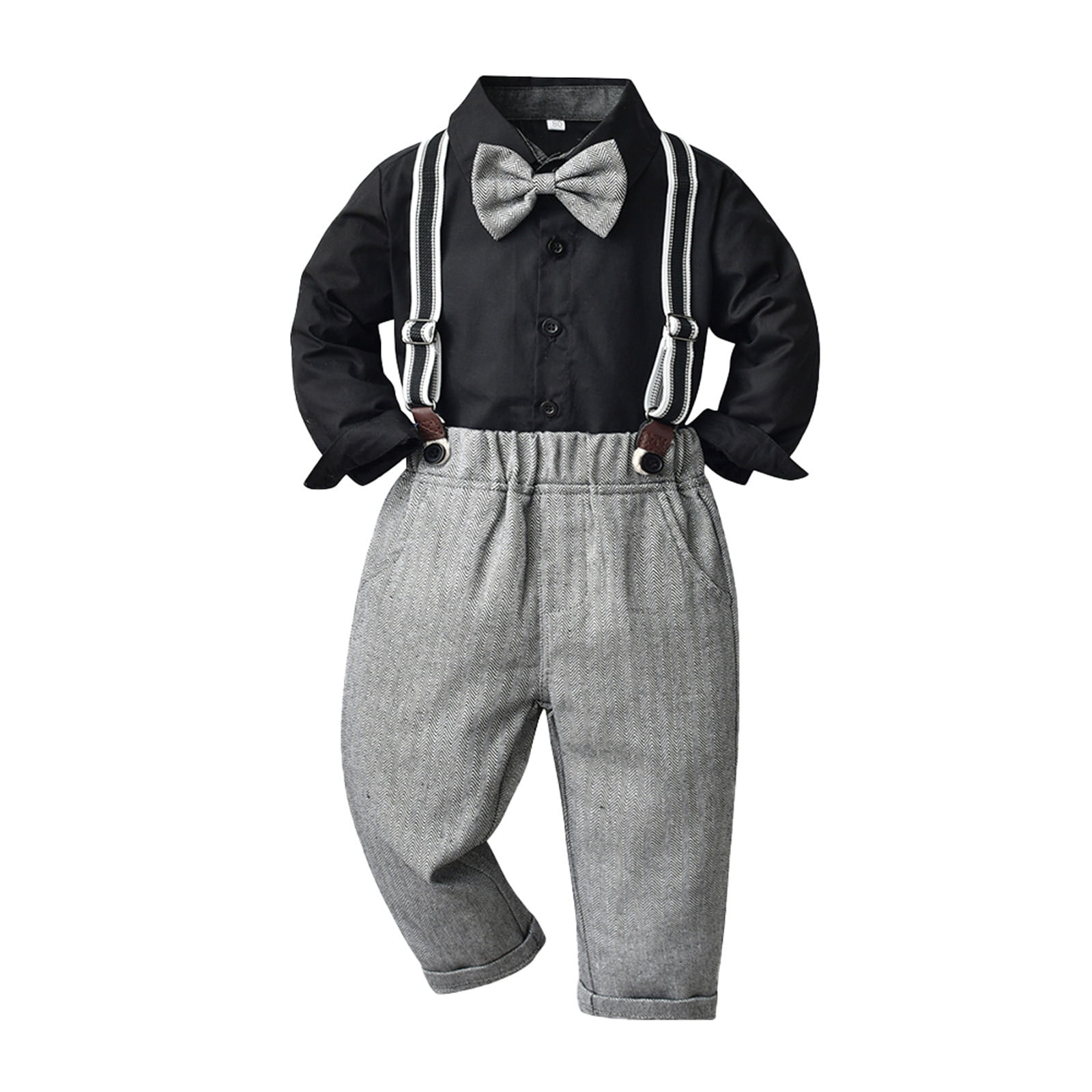 Little Boys Outfit Sets Long Sleeve T Shirt Tops Pants Child Gentleman Outfits For 1824 Months