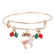 thumbnail image 2 of Pulsera para mujer, regalo de Navidad, pulsera de cristal expandible de Papá Noel para niñas y mujeres, ideal para Acción de Gracias, pulsera de moda., 2 of 2