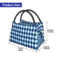 thumbnail image 3 of Vsdgher Blue Squares Print Insulated Reusable Bags with Sturdy Zipper and Handles, Foldable Totes for Hot or Cold Food Bring or Delivery, 3 of 8