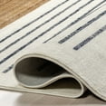 thumbnail image 5 of nuLOOM Keeva Modern Striped Fringe Area Rug, 8' x 8', Square, Keeva Beige, 5 of 10