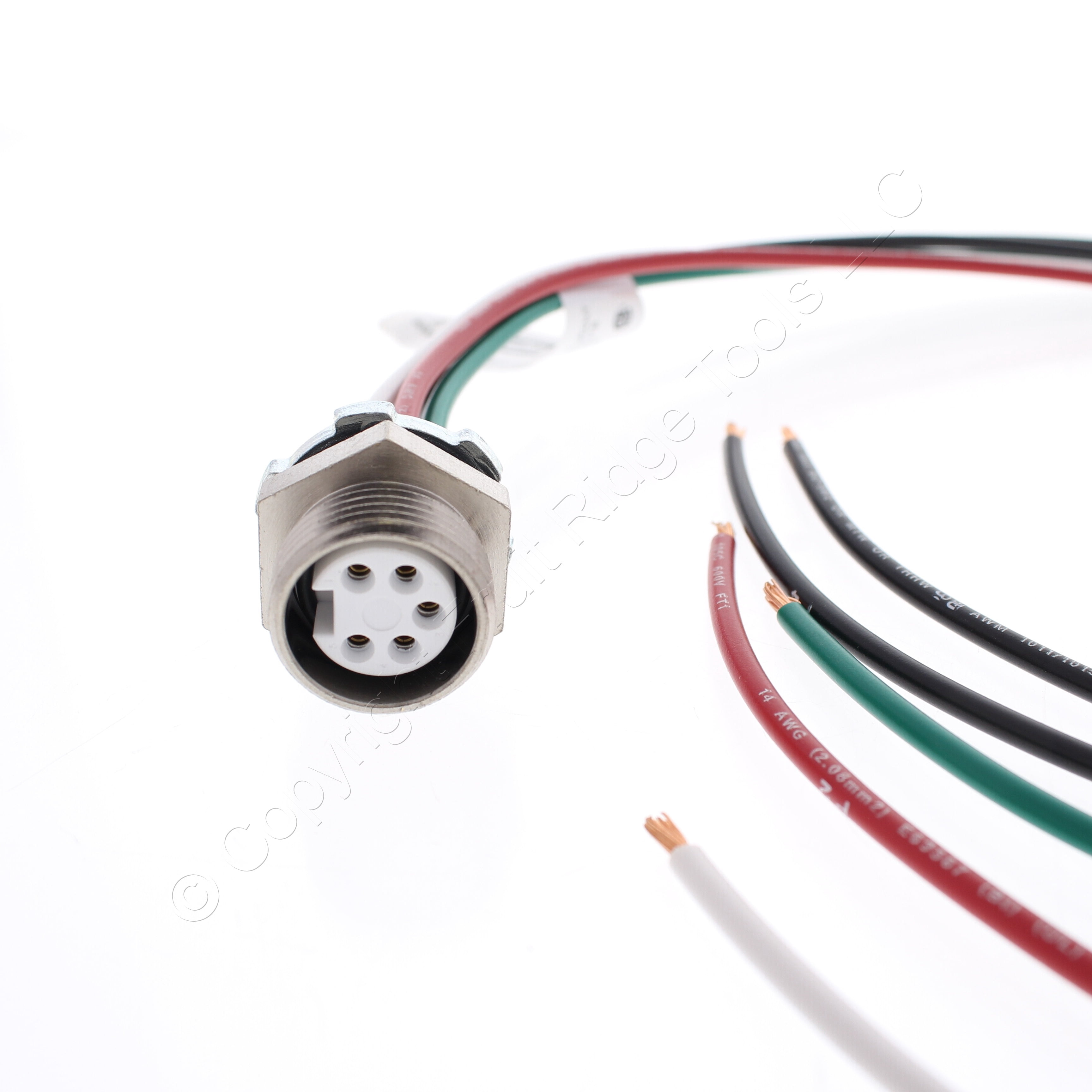 Hubbell HRMS05802 MiniQuick Female Receptacle 4P5W Straight QuickConnect 14AWG