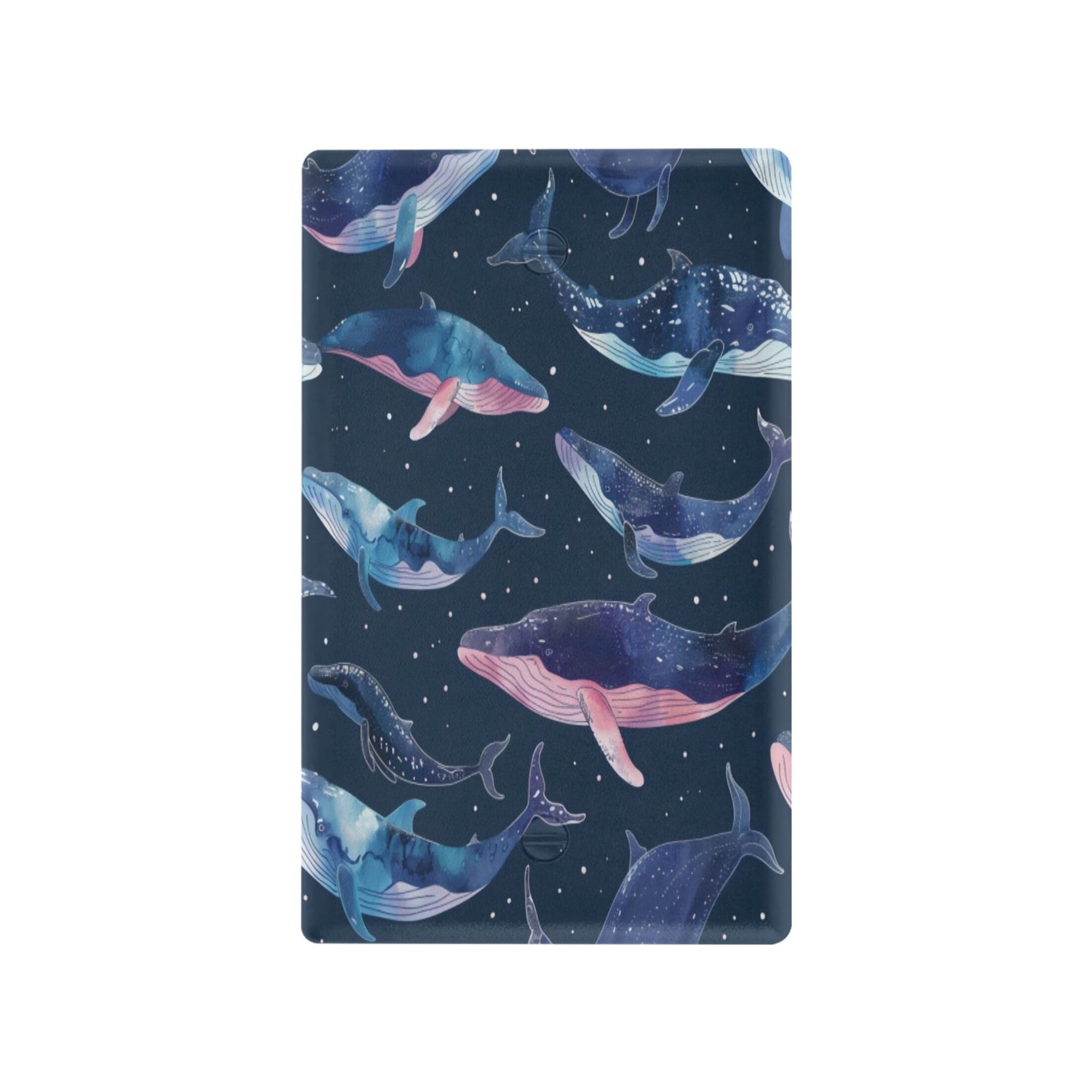 Switch Panel Switch Decoration 2.76x4.53x0.28 Inches Unused Outlet Cover Switch Plate Wall Plates Living Room Kitchen Bedroom Study Switches Blue Whale