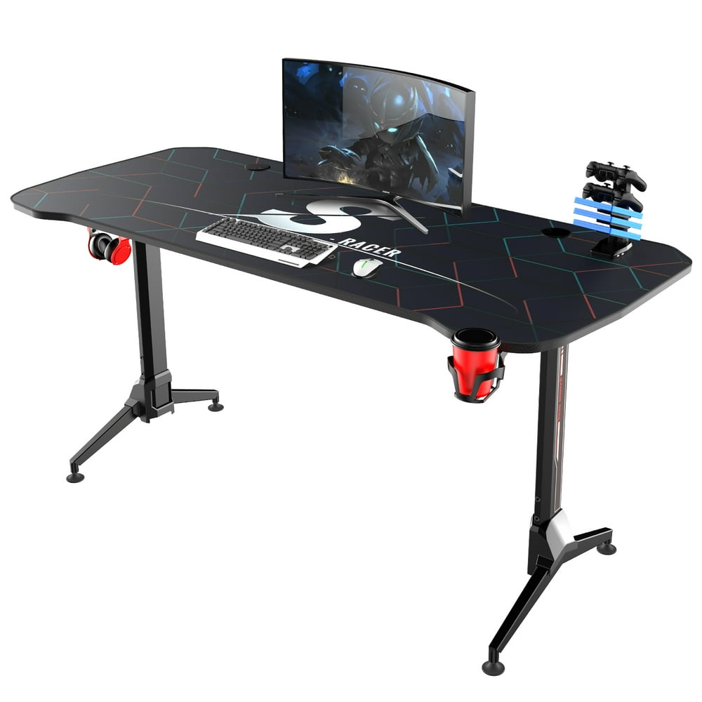 Walnew 63 Inches YShaped Legs Adjustable Height Computer Gaming Desk