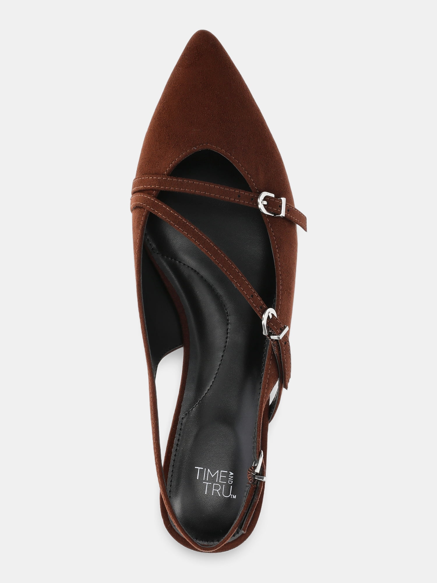 Time and Tru Women's Strappy Sling Back Flats