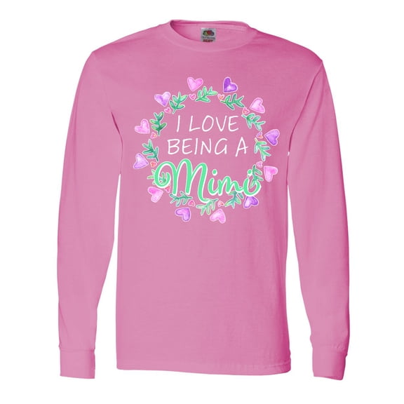 Inktastic I Love Being a Mimi- Circle of Hearts Long Sleeve T-Shirt