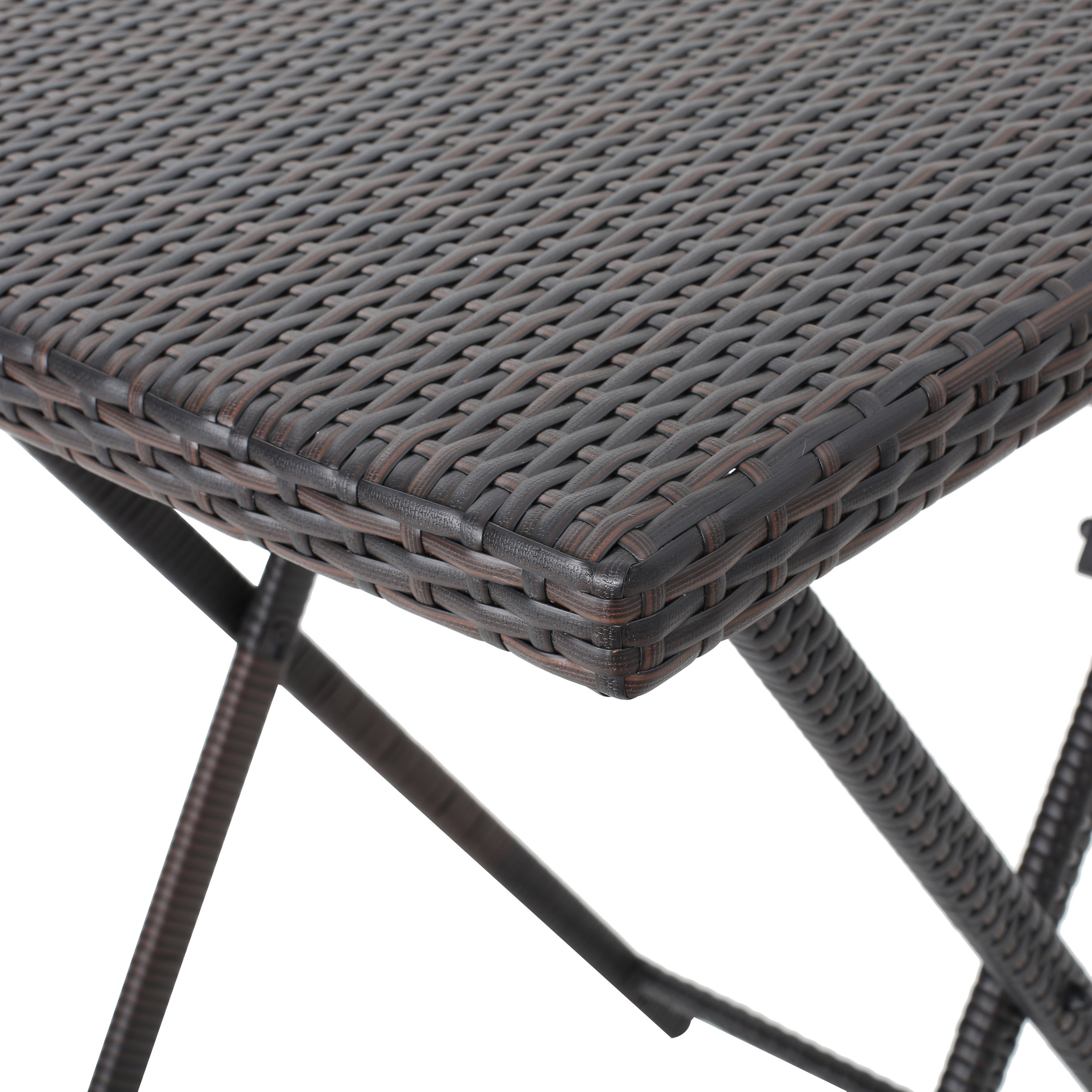 Baron Outdoor Wicker Bar Table, Multibrown