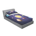 thumbnail image 3 of Space Bedding Set with Sheet & Covers, Solar System Illustration Showing Planets Around Sun Harmony Galaxy Science Room, Printed Bedroom Decor 2 Shams, 4 Sizes, Multicolor, by Ambesonne, 3 of 3