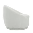 thumbnail image 3 of DREAMSIDEA Swivel Barrel Accent Chair, Modern Upholstered Living Room Chair 360°Round Club Armchair-White, 3 of 6