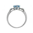 thumbnail image 2 of Tommaso Design� Genuine Blue Topaz and Diamond Heart Shape Engagement Promise Ring, 2 of 9