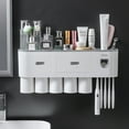 thumbnail image 2 of Elegantes portacepillos de dientes montados en la pared, organizador de cajones para cosméticos que mantiene sus artículos esenciales perfectamente guardados, diseño fácil de limpiar que garantiza, 2 of 8