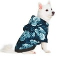 thumbnail image 2 of Fotbe Ink Rose Print Small Dog Sweater Hoodies Pet Grey Hooded Soft Fleece Sweatshirts with Pocket Fall Winter Puppy Cat Sweaters Warm Clothes-X-Large, 2 of 7