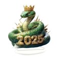thumbnail image 3 of 2025 año de la serpiente acrílico 2D, adorno de mesa placa de regalo con base para granja interior al aire libre festival oficina, 3 of 9