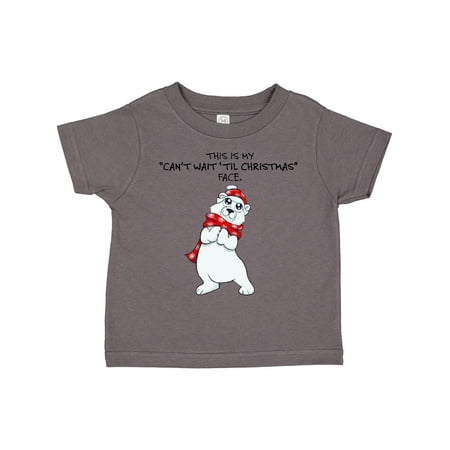 

Inktastic Christmas Face- Bear-red Scarf Gift Toddler Boy or Toddler Girl T-Shirt
