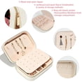 thumbnail image 3 of Rose Velvet Necklace Holder: Portable Travel Organizer Box with Removable Compartment - Great Gift for Any Occasion, 3 of 7