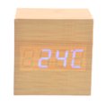 thumbnail image 3 of FONDOTIN Wood Alarm Clock 008-11 Blue Plastic Alarm Function 1Pack, 3 of 3
