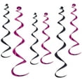 thumbnail image 2 of Beistle Twirly Whirlys, 4 to 24-Inch/2 to 36-Inch, Cerise/Black, 2 of 2