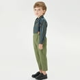thumbnail image 7 of TAIAOJING Boys 2 Piece Outfits Toddler Long Sleeve Stripe Tops And Pants 3Pcs Child Kids Gentleman Bowtie Set& Overalls Outfit 3-4 Years, 7 of 7