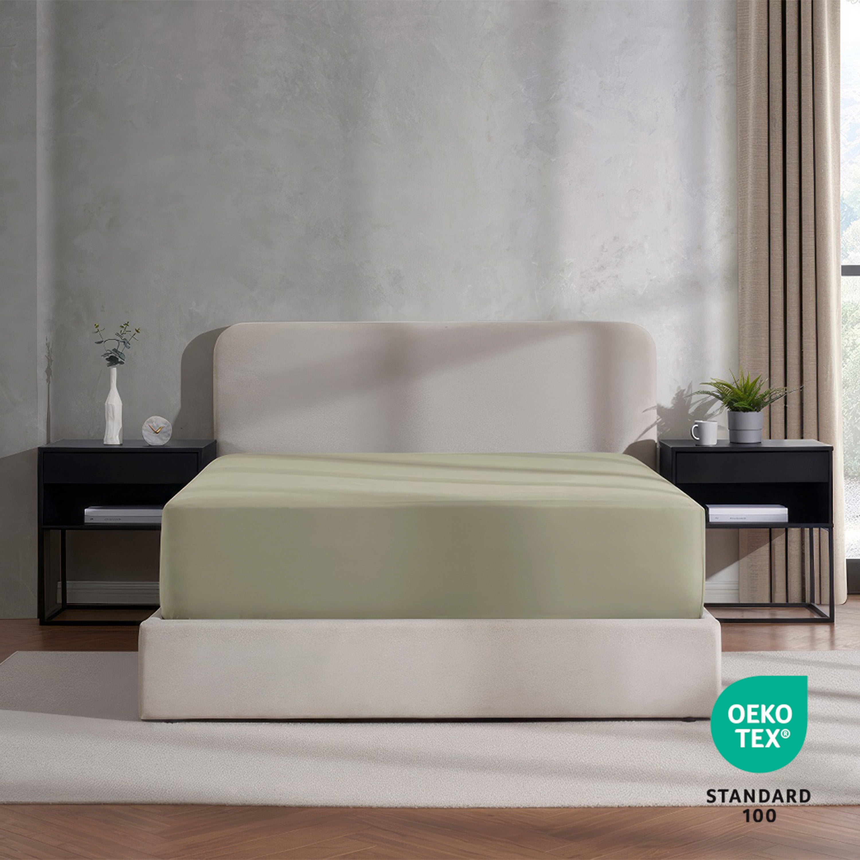 LammaLoe Extra Deep Pocket Full Size Fitted Sheet Only, Fits 18" to 24" Mattress, Soft Microfiber Fitted Bed Sheet, Sage Green