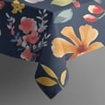 thumbnail image 5 of Pioneer Flower Floral Print Pattern Square Tablecloth,Waterproof Square Table Cover,Wipeable Spillproof Washable Table Cover for Home Kitchen Party Decor 52"x52"(132x132cm), 5 of 6
