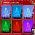 thumbnail image 6 of Ktaxon 8 FT Pre-lit Christmas Tree, Xmas Tree Hinged Branches with 500 RGB Lights and 1500 Branch Tips APP Controlled, for Holiday Party Store Office Home, White, 6 of 8