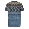 thumbnail image 5 of DeHolifer T Shirt for Men Ethnic Style Retro Print Crewneck Short Sleeve T Shirt Loose Casual Tee Tops Blue L, 5 of 5