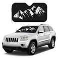 thumbnail image 3 of YFYANG Front Windshield Sun Shade, Black Mountains Rocks Pattern Foldable Car Visor for Cars, Trucks, SUVs, Small, 3 of 9