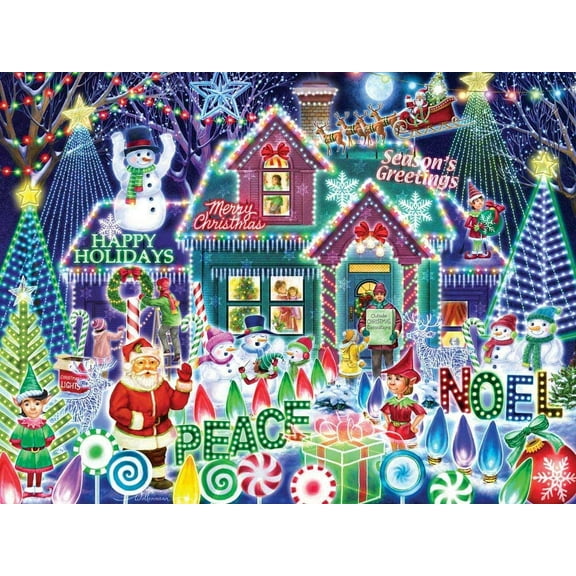 Vermont Christmas Company Festival of Lights Christmas Jigsaw Puzzle 550 Piece