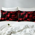 thumbnail image 3 of Erosebridal Geometric Buffalo Comforter Cover Twin,Black Red Bedding Twin Size,Breathable Reversible Comforter Cover Twin,Plaid Decor,3-Piece(No Comforter), 3 of 7
