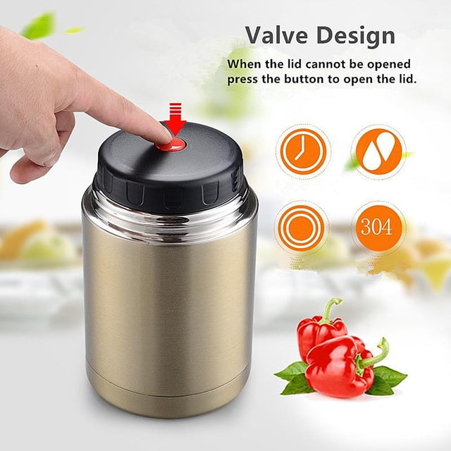 Recipiente térmico para almuerzo perfecl Acero inoxidable 800 ml Aislamiento al vacío