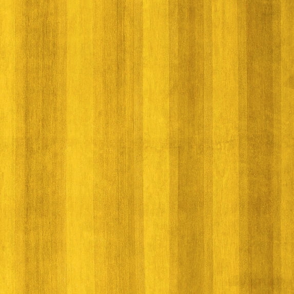 Ahgly Company Indoor Square Abstract Yellow Modern Area Rugs, 7' Square