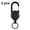 Patent Black-2pcs, variant on Retractable Keychain with Carabiner Clip, Heavy-Duty Durable Reel for Keys, ID Badges & Identification Cards, 1/2 Pack