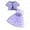 Purple, variant on WOYY Girls Summer Outfits 2 Piece Bow Sleeveless Dress with Short Sleeve Top, Sizes 2-3T