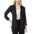 thumbnail image 5 of MixMatchy Women's Ruched 3/4 Sleeve Buttonless Stretchy Blazer, 5 of 6