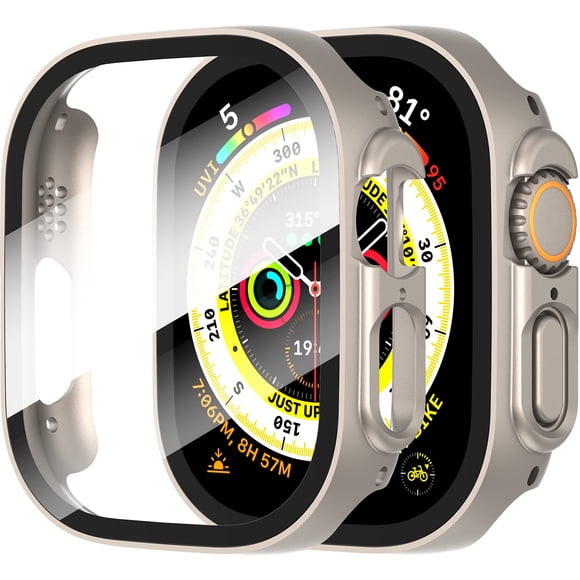 Funda protectora de pantalla para Apple Watch Ultra/Ultra 2 de 49 mm, paquete de 2