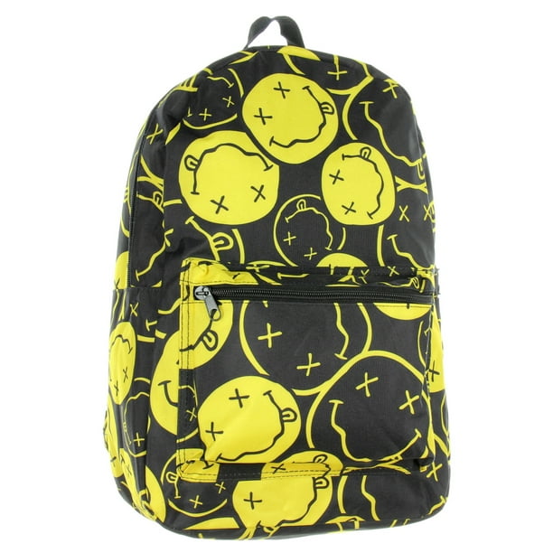 Bioworld Nirvana Backpack Smiley Face Rock Band Music Logo Walmart