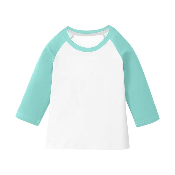 Économies d'Automne! HVOBTTY T-shirt Décontracté à Manches 3/4 pour Tout-Petit, Garçons Filles Orange Festival Mode Décontractée Haut à Manches 3/4 Col Rond Ensemble pour 3-14 Ans Vert Menthe, 3 Ans