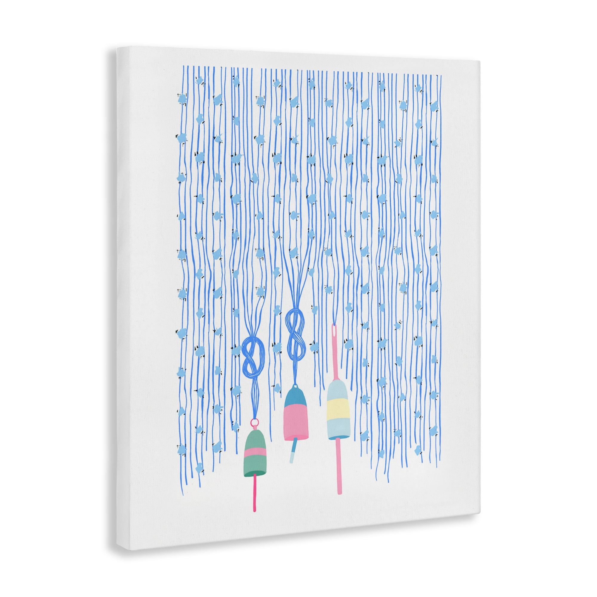 Stupell Industries Hanging Buoys on Ropes Canvas Wall Art, design by Melissa Tilley