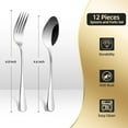 thumbnail image 2 of 8" Restaurant Fork Silverware Set 6 Spoons, 2 of 5