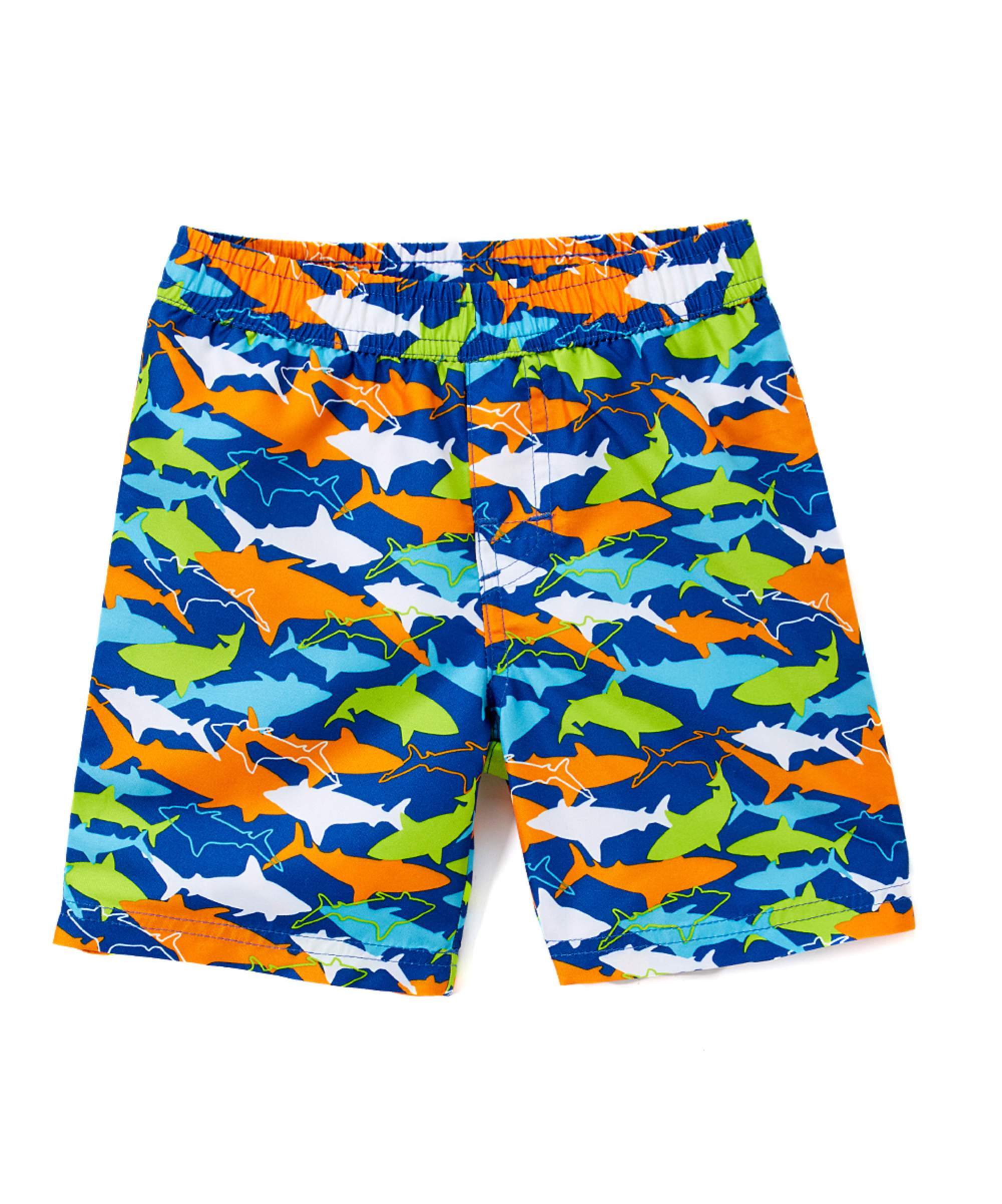 boys shark swim trunks