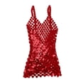 thumbnail image 1 of Vestido de tirantes de espagueti con lentejuelas BLESIY espalda abierta rojo, 1 of 7