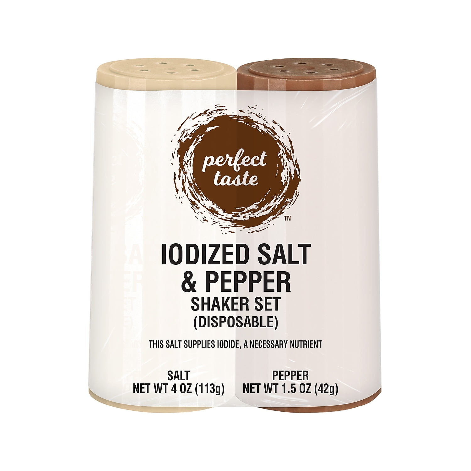 Salt and Pepper Shaker Combo, 4 oz Salt Dispenser and 1.5 oz Pepper Dispenser Salt and Pepper Shaker Combo, 4 oz Salt Dispenser and 1.5 oz Pepper Dispenser