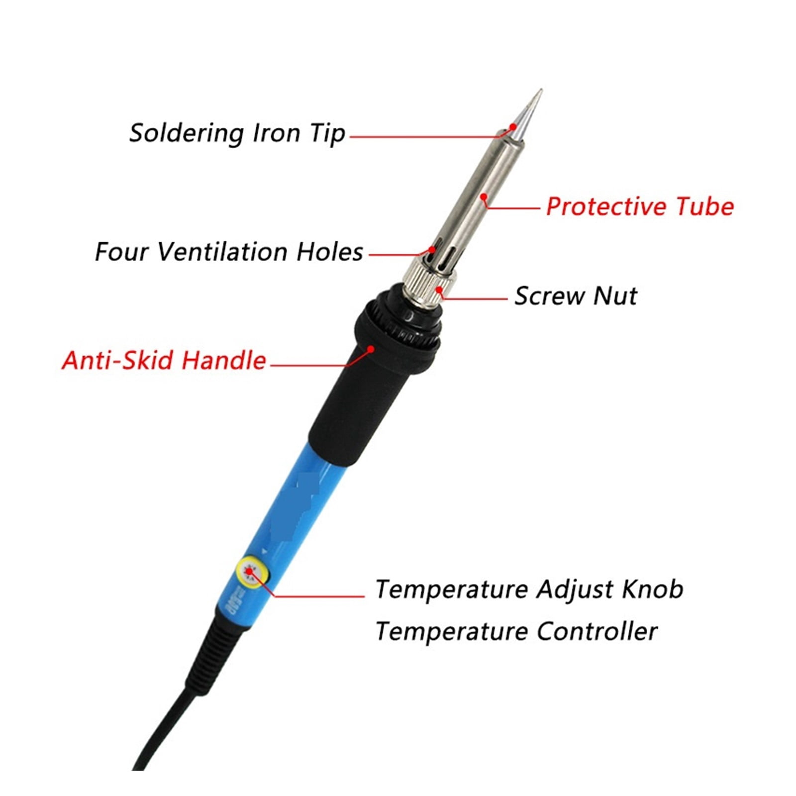 Soldering Iron Adjustable Temperature Electric,60W 80W Welding Solder Rework Station Heat Pencil Tips,welding Tools