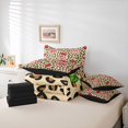 thumbnail image 6 of Manfei Cute Bow Cherry 7-Piece Twin Bedding,Brown Cheetah Print Bedding Comforter Set,Black Reversible, 6 of 7