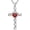 01-January-Garnet, variant on Garnet Cross Necklace for Women 925 Sterling Silver Christian January Birthstone Necklace Heart Cross Pendant Jewelry Birthday Anniversary Christmas Gifts for Mom Wife Daughter Sister