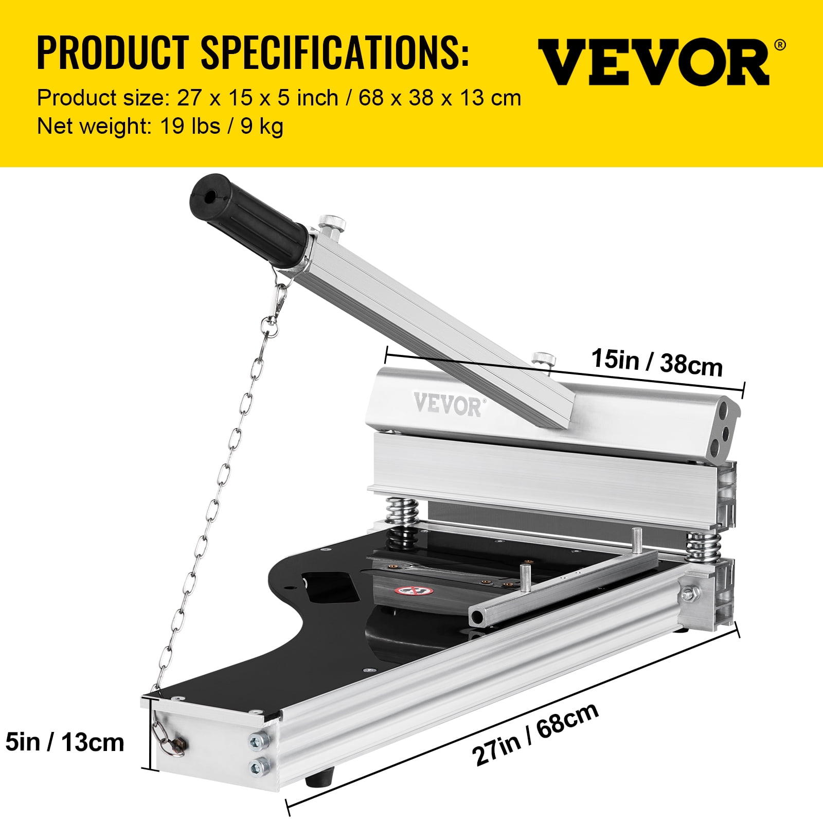 VEVOR Floor Cutter 13 inch, Cuts Vinyl Plank, Laminate, Engineered
