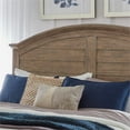thumbnail image 6 of Meadowbrook Beige Antique Sand Wood King Arched Farmhouse Panel Headboard, 6 of 7